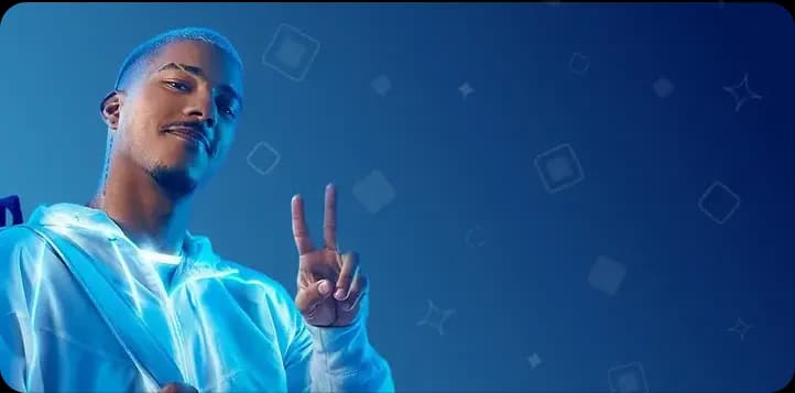 Imagem ilustrativa de uma um homem fazendo sinal de paz e amor com as mãos, representando os modelos de aprendizagem da Estácio